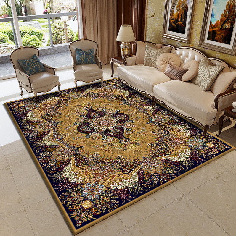 Home Persian Pattern Carpet Turkish Style Carpet Living Room Coffee Table Carpet Durable Beautiful Washable