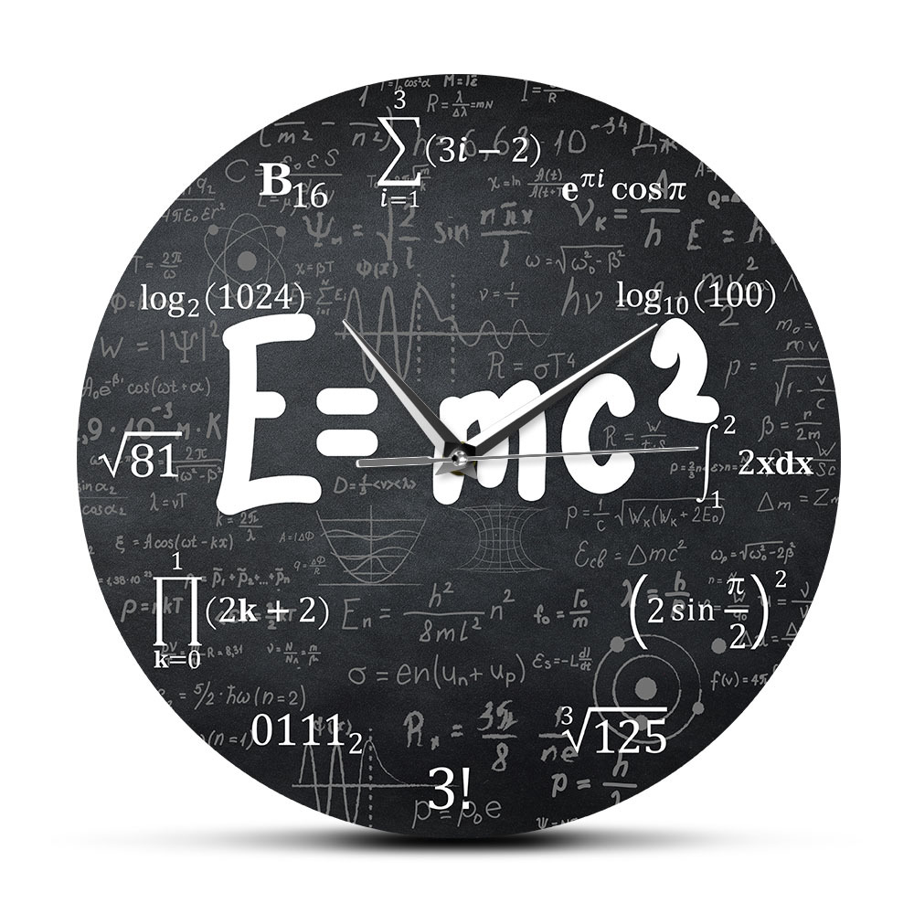 阿尔伯特爱因斯坦e=mc2相对论数学公式挂钟教师节老师科学家礼品