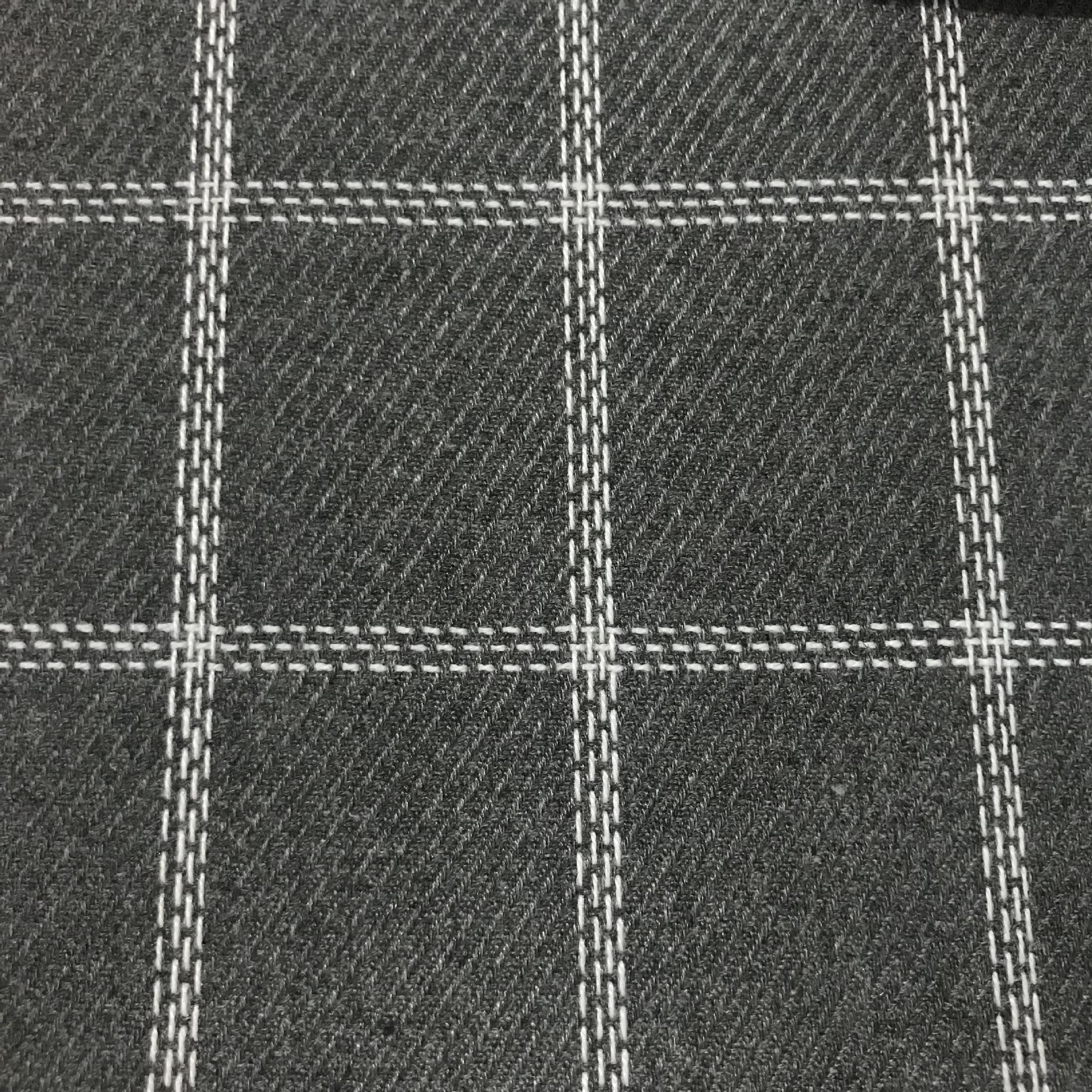 tr弹力格子呢风衣西装提花格子面料色织格子斜纹现货量大从优