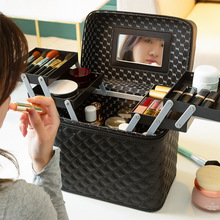 化妆包2023新款家用大容量手提便携化妆品收纳盒多功能多层化妆箱