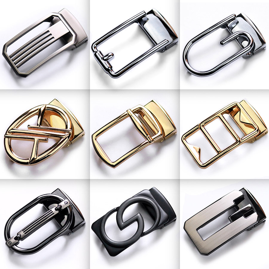 男士皮带扣平滑扣板扣中青年学生时尚潮版腰带扣头合金扣现货35mm