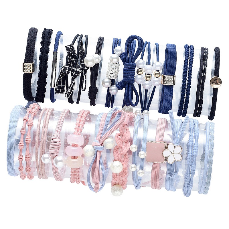 New Hair Band Korean Hair Band Women's Hair Rubber Band High Elastic Hair Accessories Set Student Minimalist Cute Hair Ring Headwear