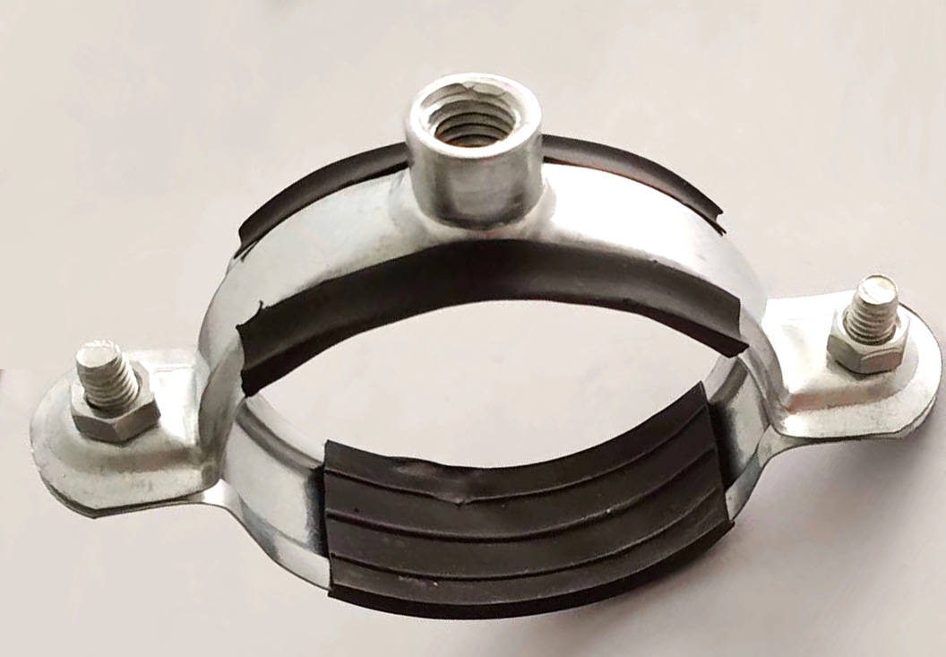 厂家批发 重型pvc水管标准管卡 o型管夹 自攻丝金属管夹 黑皮吊卡