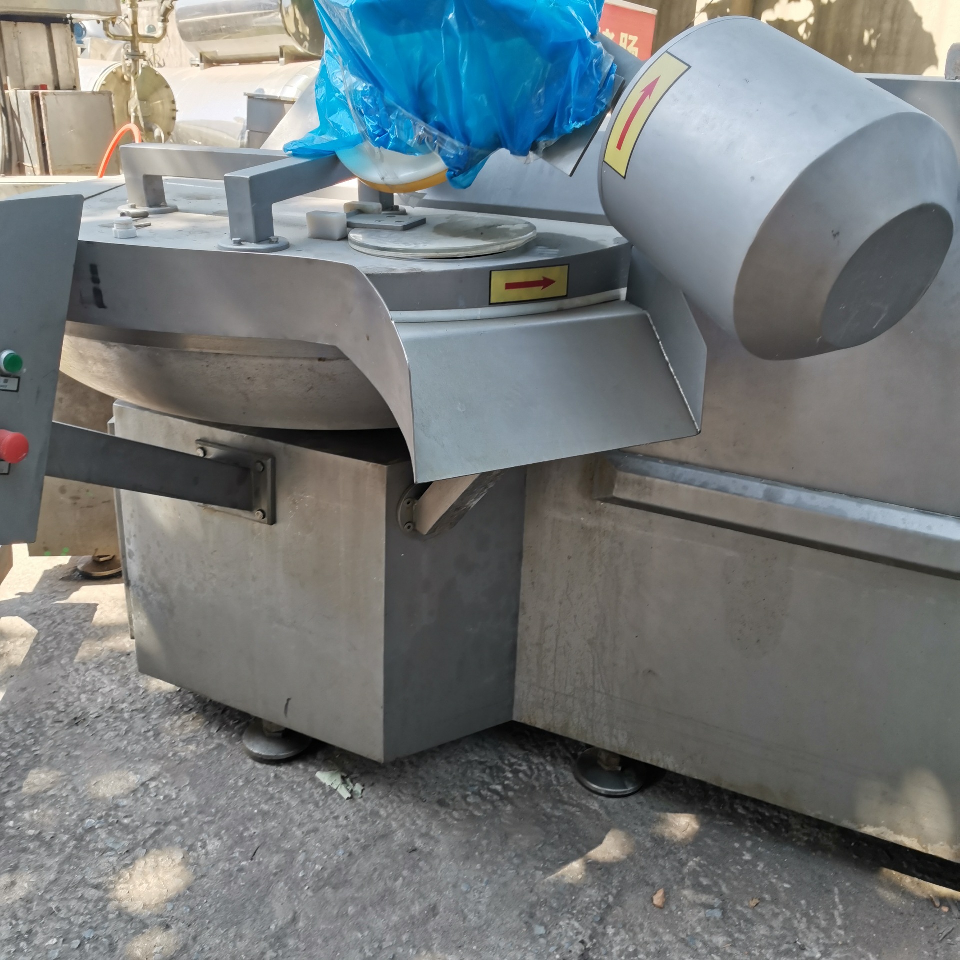二手斩拌机石家庄晓进gzb200斩拌机变频调速斩拌机滚揉机灌肠机