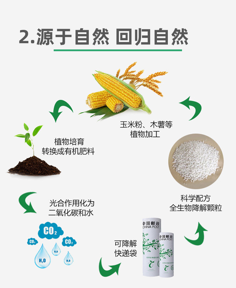 定制pla生物全降解袋 d2w玉米淀粉自粘手提快递袋 可堆肥降解袋子