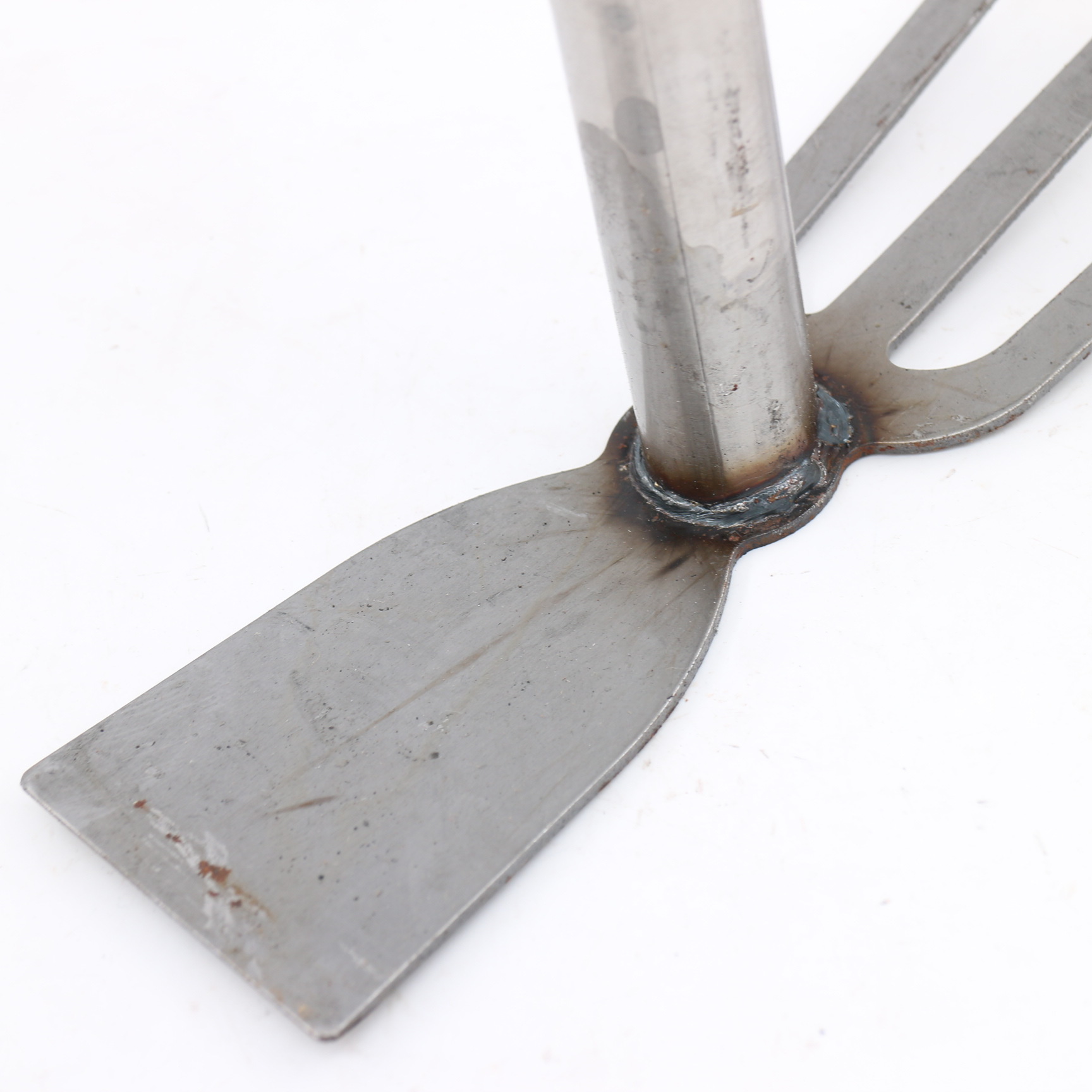 厂家批发不锈钢园林双用不锈钢管加厚加长三齿两用锄头家用