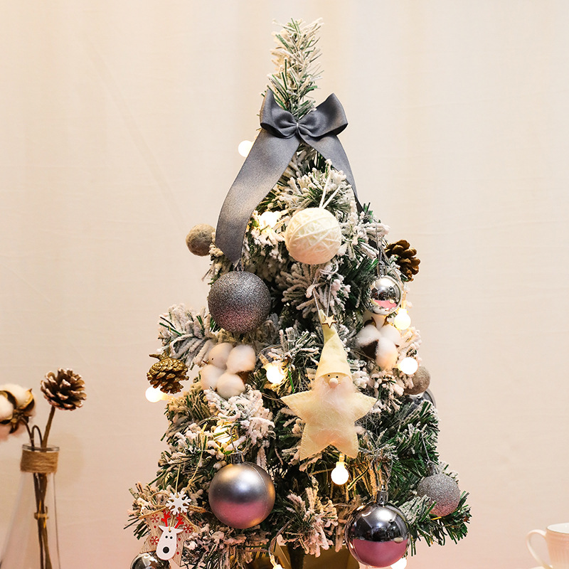 批发圣诞节装饰迷你圣诞树套餐桌面圣诞树家用布置带灯小号圣诞树