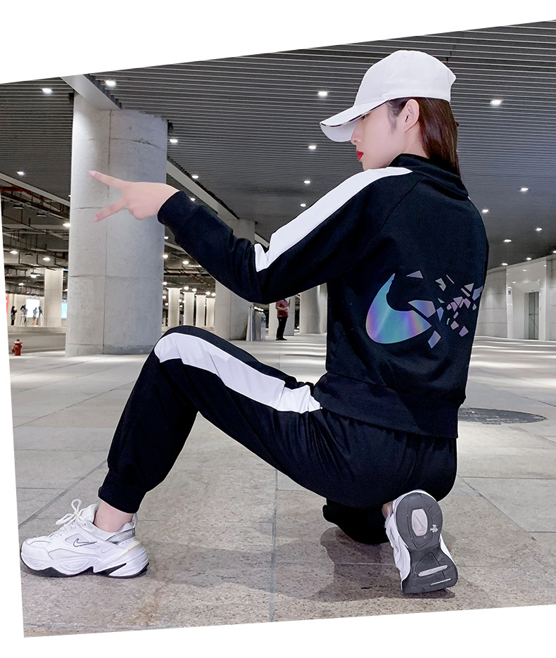 曳步舞服装新款套装嘻哈鬼步舞宽松时尚炫彩休闲运动套装女k25款