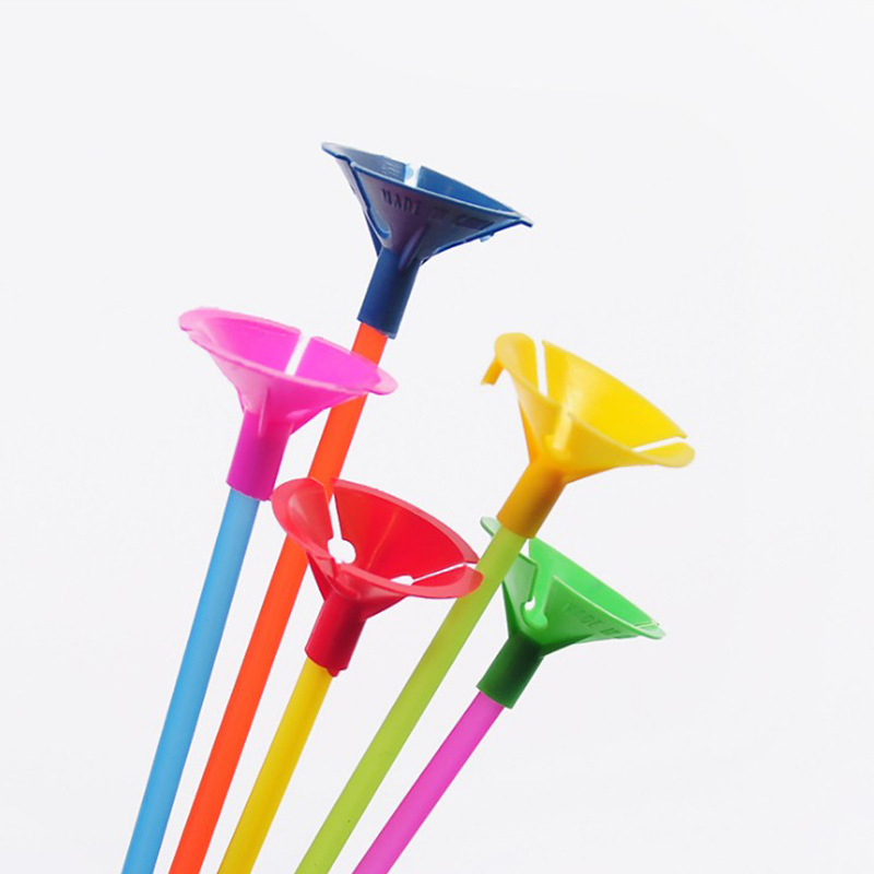 批发捆绑气球杯棒配件气球支撑杆托 布置气球棒手拿个性气球托