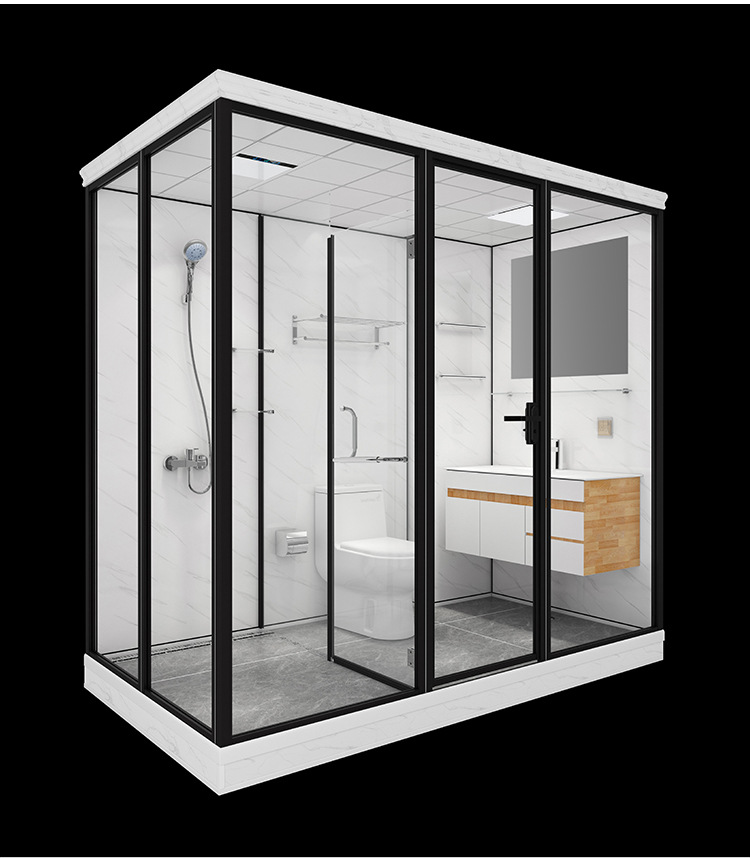 蓝梦896整体淋浴房一体式移动集成卫生间沐浴房简易防水宾馆民宿