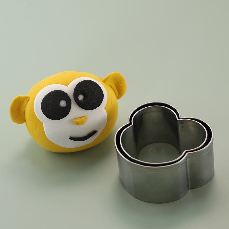 不锈钢卡通包猴子脸模具蔬菜水果切模馒头模具饼干模具2件套