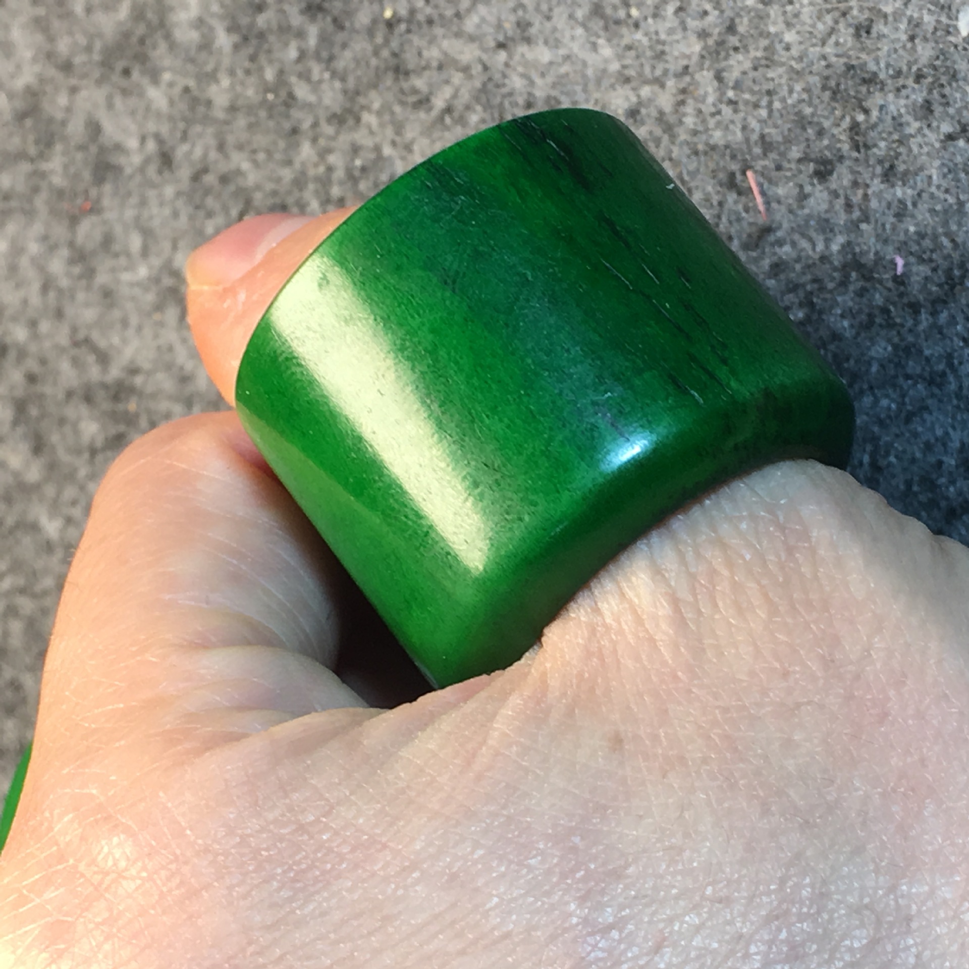 驼骨仿虬角扳指古法侵染工艺复古