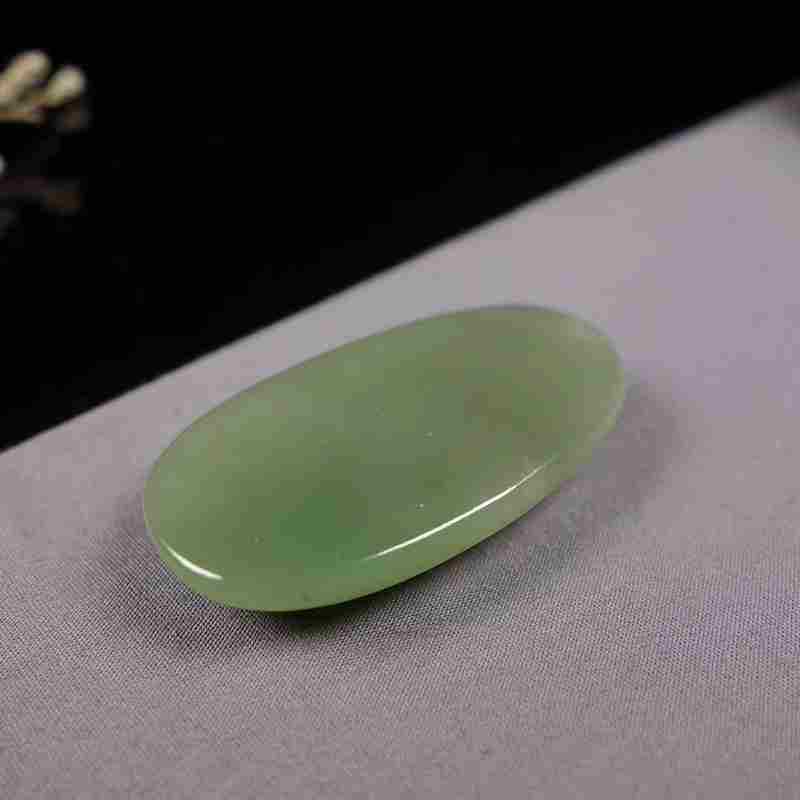 温润斋和田玉青海料湖水绿精雕弥勒佛女款吊坠配饰守护平安送证书