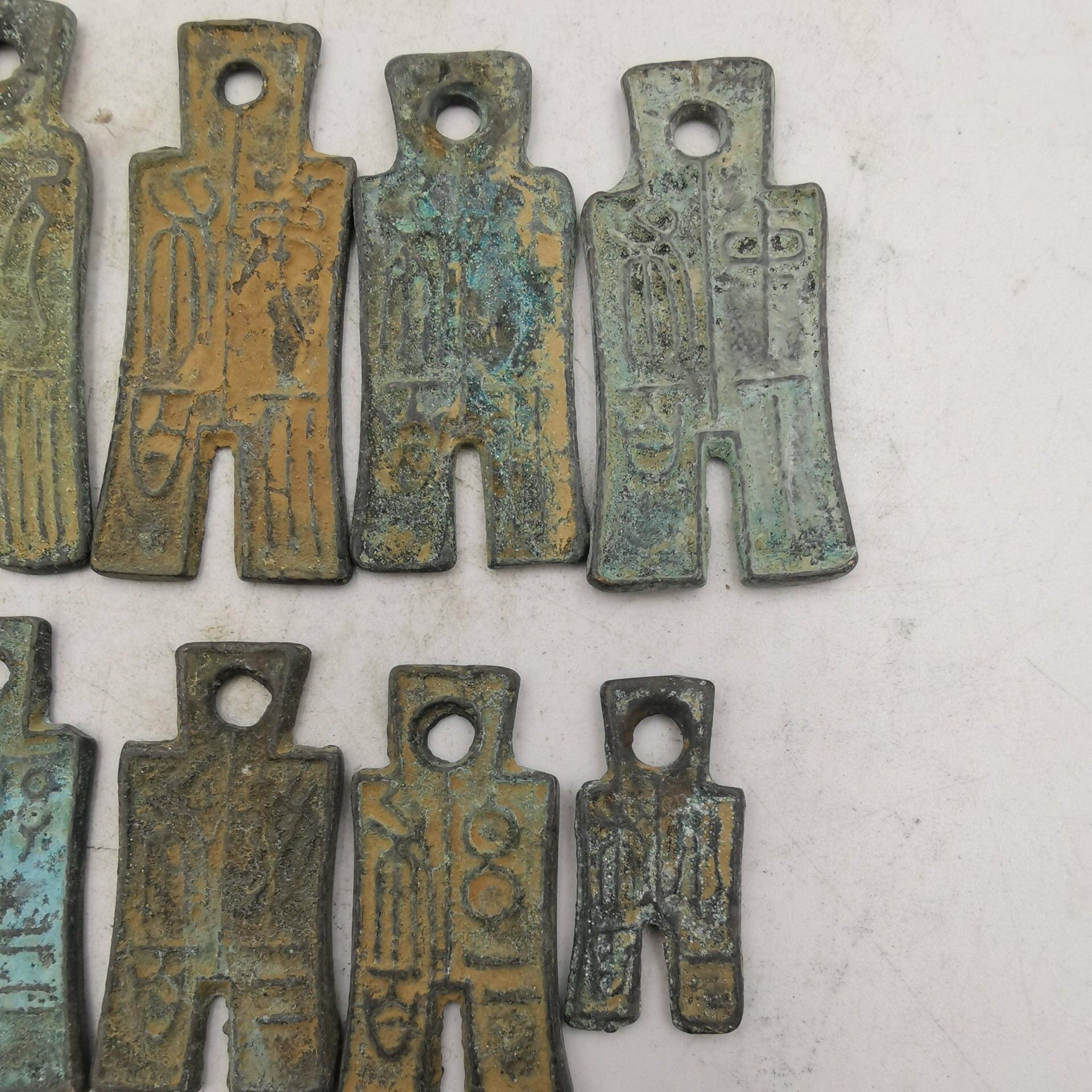 仿古工艺品 库布 铲币 铜库币 铜古币春秋战国刀币一套 影视道具