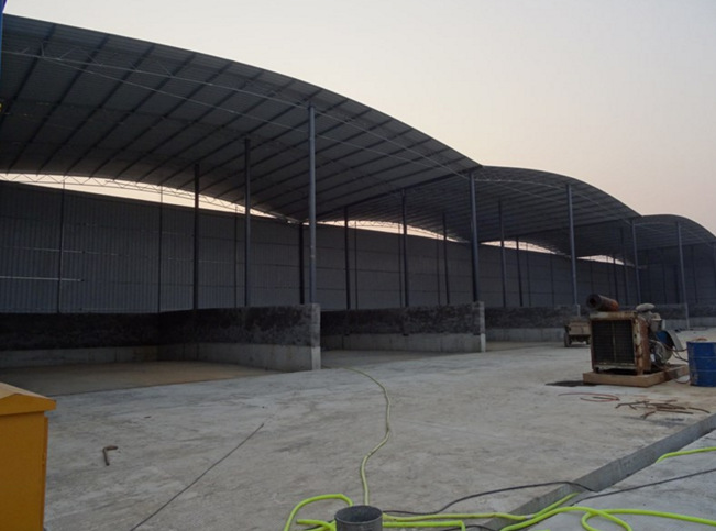 钢结构铁皮棚搭建轻钢结构彩钢瓦活动推拉雨棚简易厂棚彩钢板雨棚