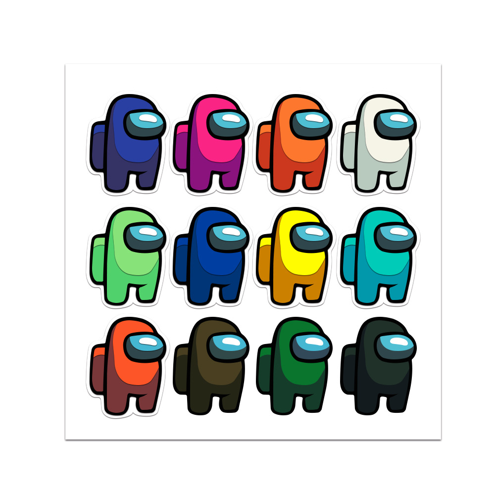 外贸跨境among us小贴纸涂鸦贴纸行李箱笔记本水杯贴画