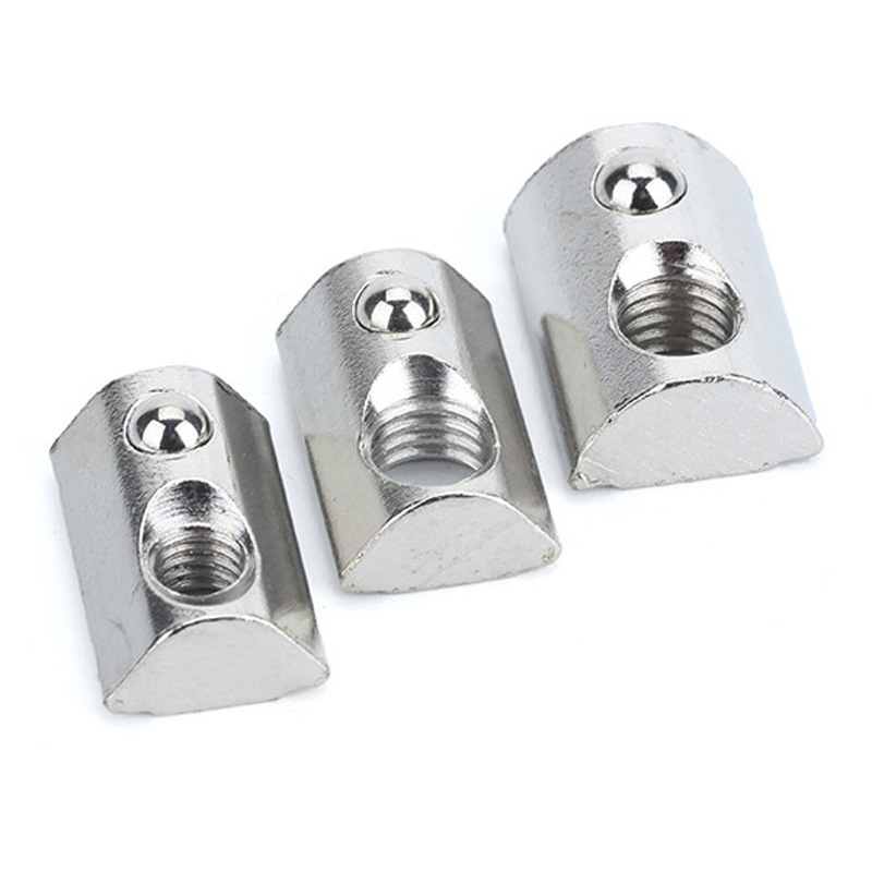 德盈工业铝型材弹性螺母预装后装弹珠螺母20-30-40-45m4 m5m6螺母