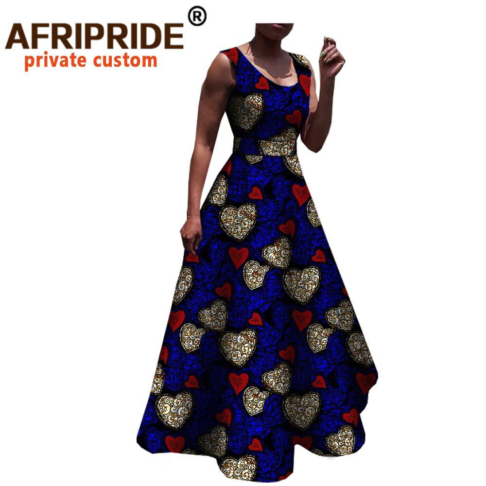 African Print Short Sleeve Women's Slim Dress African Spring Casual Dress1825006