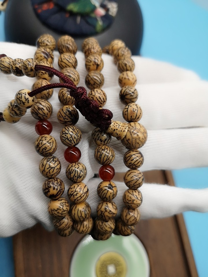 佛教用品念佛珠菩提108颗金线菩提长串