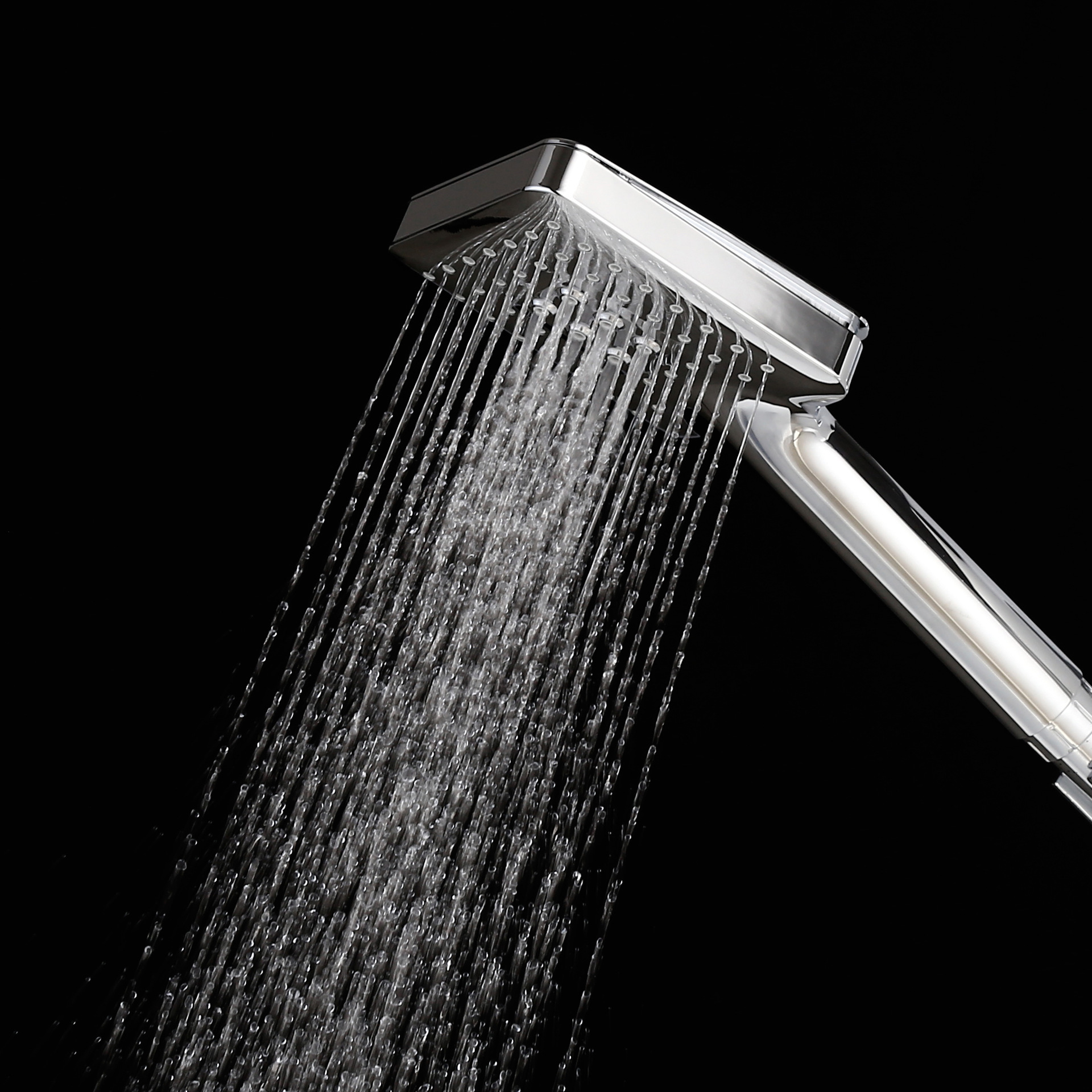 方形3档手持花洒浴室洗澡淋浴单头增压 背部按压过滤家莲蓬喷头