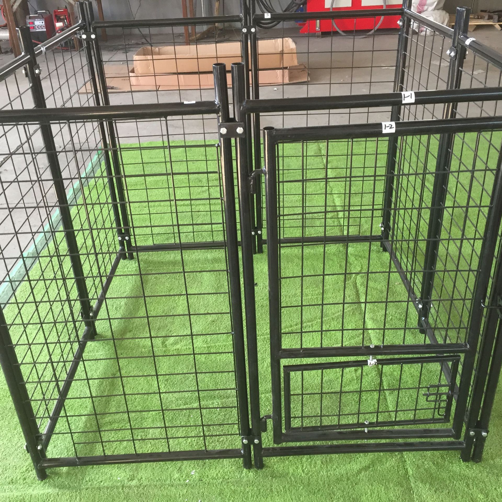 网片狗笼子中大型犬宠物带篷布笼子大号狗狗围栏拉布拉多铁笼子