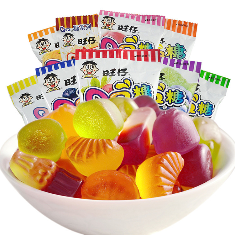 旺旺旺仔qq糖20g*120包/箱多口味儿童水果软糖