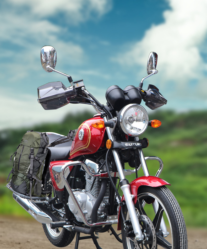 适用于轻骑铃木太子摩托车qs150-6保险杠 大脚踏侧翻货架改装配件