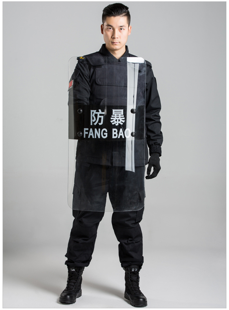 透明加厚pc防爆制暴盾牌校园保安用品手持方形防身防爆盾4.0mm