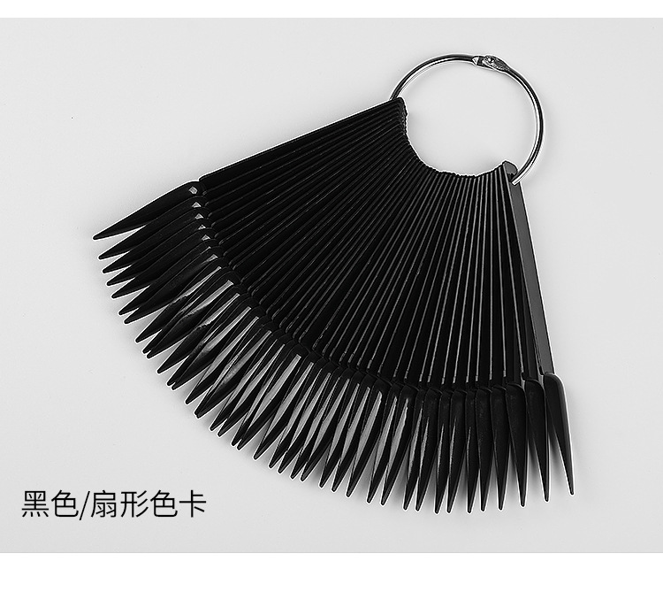 Nail Beauty Products Wholesale 50 PCs Circle Hoop Fan Tip Nail Tip Pointed Salon Nail Tip Color Disk Color Swatch Display