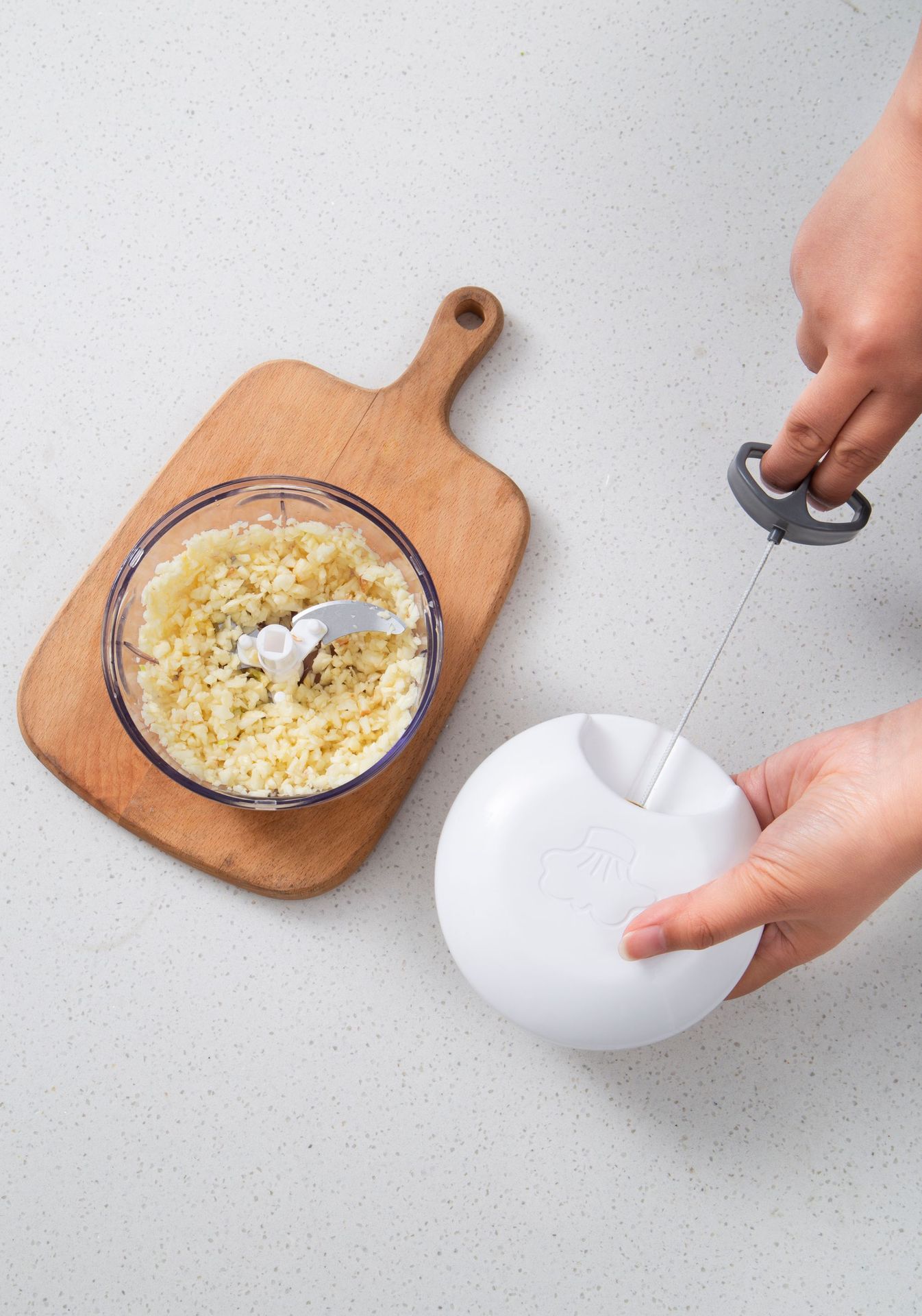 蒜泥器 拉式 调料搅碎器 碎辣椒小工具搅碎器打佐料捣蒜泥粉碎机