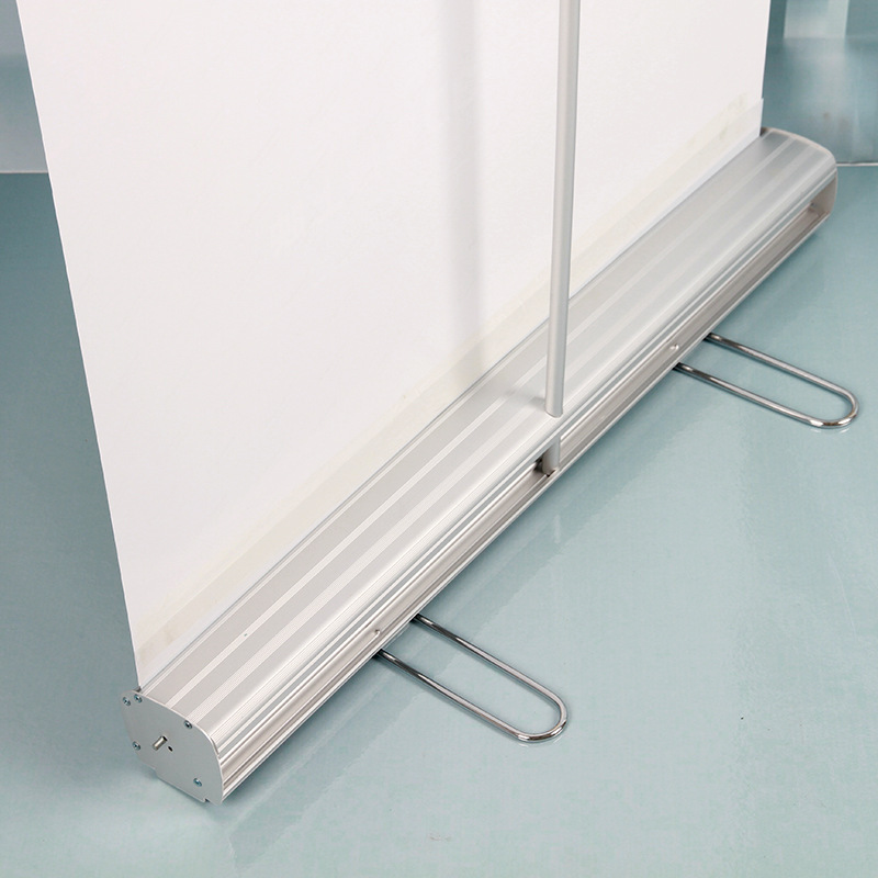 钢丝底脚易拉宝铝合金展示支架海报活动展架广告物料站牌80*200