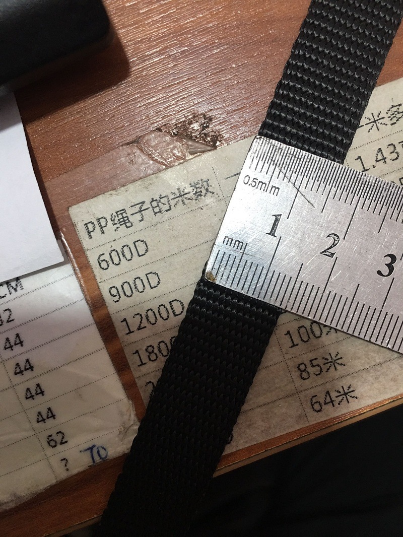 2.5cm/3.8cm 高强涤 仿尼龙 双珠纹织带厚度 1.5mm 加厚 尼龙织带