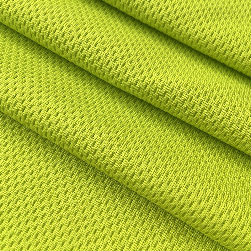 吸湿排汗鸟眼布 纯色运动网面料精梳纬编涤纶小孔布厂家销售