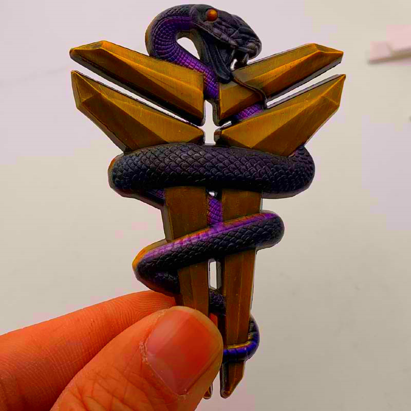 美国篮球异形科比黑曼巴标志蛇纪念章 收藏币镀古金硬币纪念币