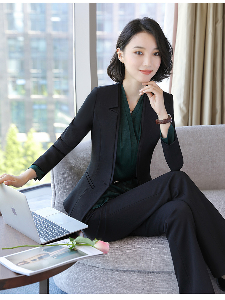 2019秋冬新款职业装套装女 时尚韩版白领正装气质三件套工作服