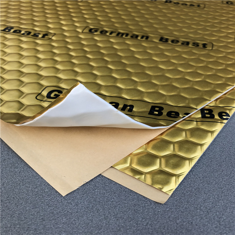 黄金蜂窝隔音阻尼片汽车隔音止震板阻燃防火环保隔音材料 静音王