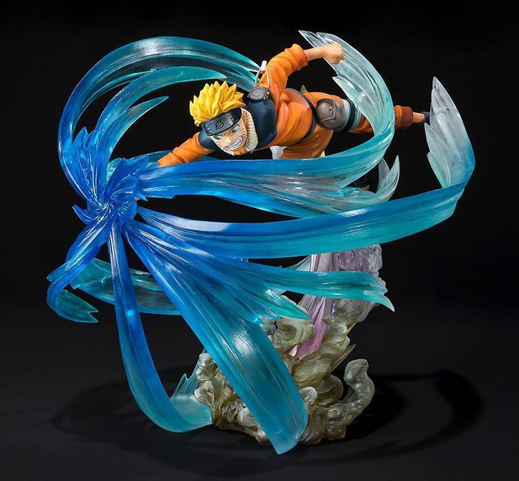 动漫 火影忍者 旋涡鸣人vs佐助 螺旋丸 战斗场景 手办模型