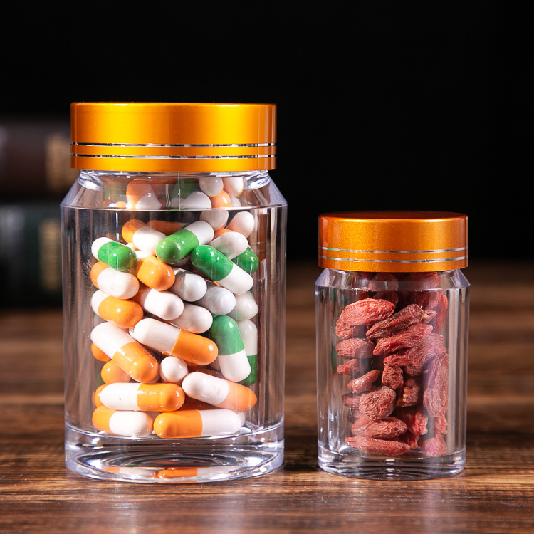 定制ps包装瓶胶囊瓶透明亚克力保健品瓶密封塑料瓶精美保健品瓶子