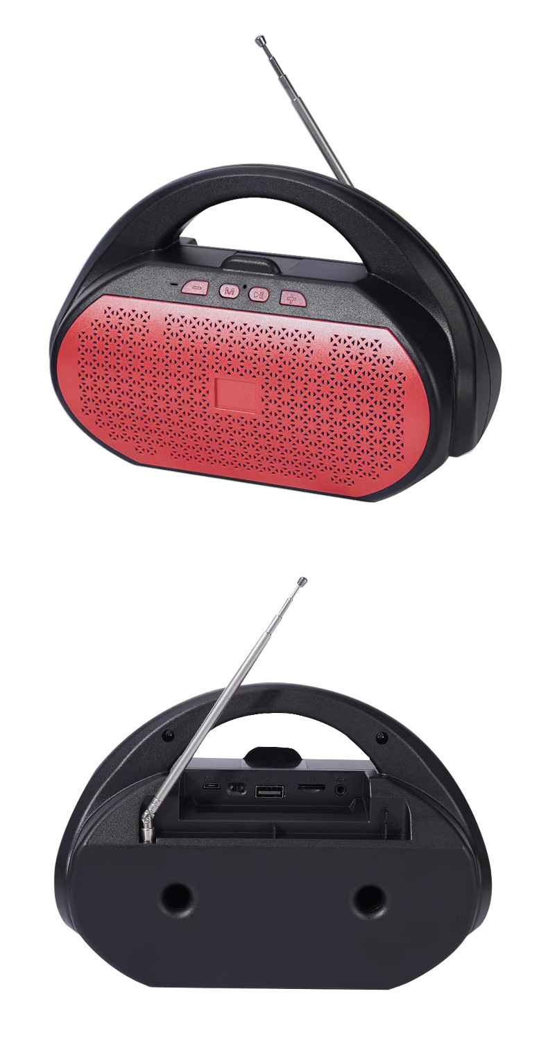 领潮科技slc160带手机支架蓝牙音箱2020新款户外收音机手提小音响