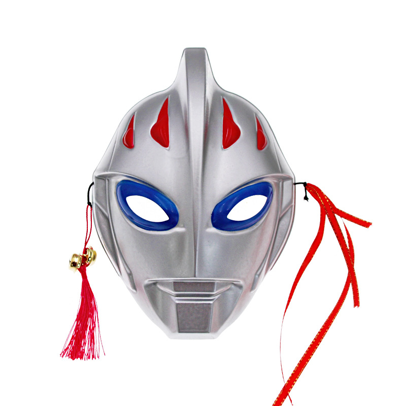 儿童节卡通奥特曼英雄超人面具咸蛋超人银河雷欧迪迦环保塑料面具