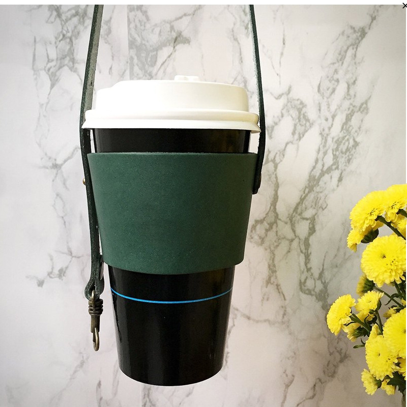 pu皮革杯奶茶杯套 奶茶咖啡杯保护套 防烫隔热水杯皮套