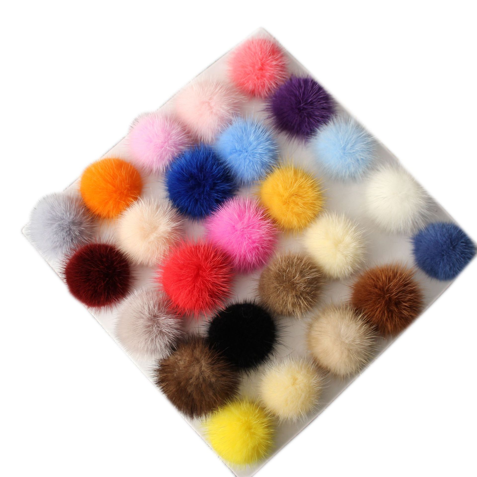 厂家现货混批品质创意新款小毛球 diy服装手机壳装饰头饰水貂毛球