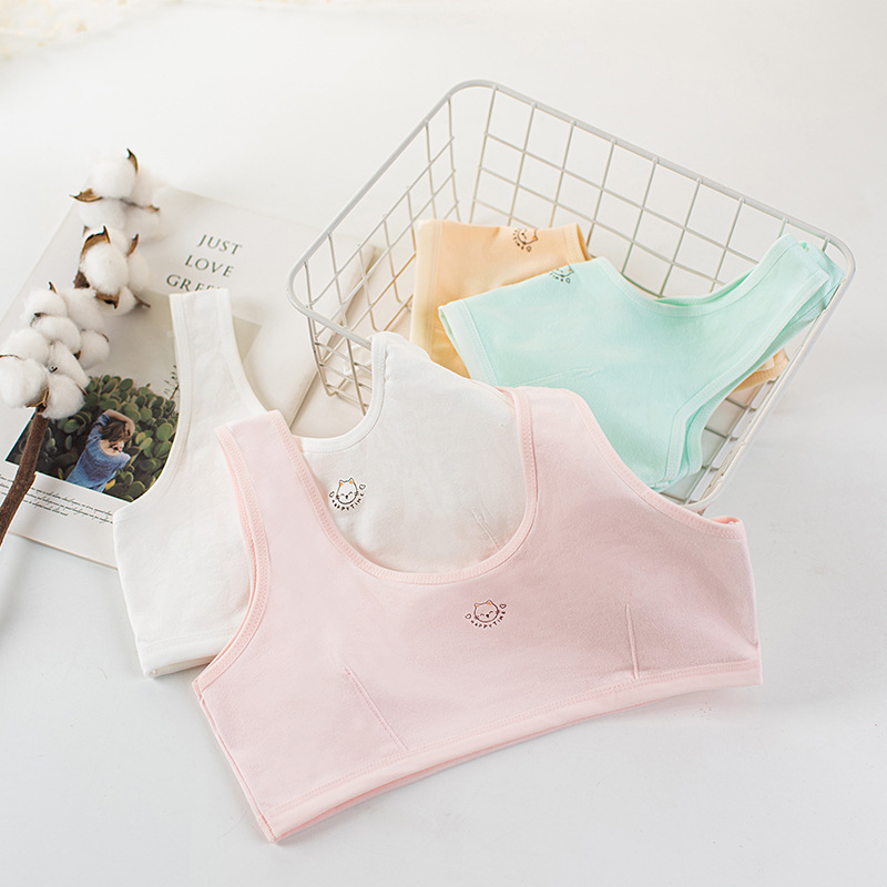 学生文胸发育期背心抹胸儿童女童纯棉小女生内衣少女内衣 8893