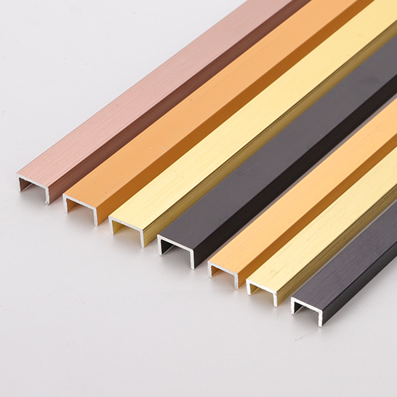 外径11u槽铝合金u型槽瓷砖扣条收边口阳角线修边线uv板u形压边条