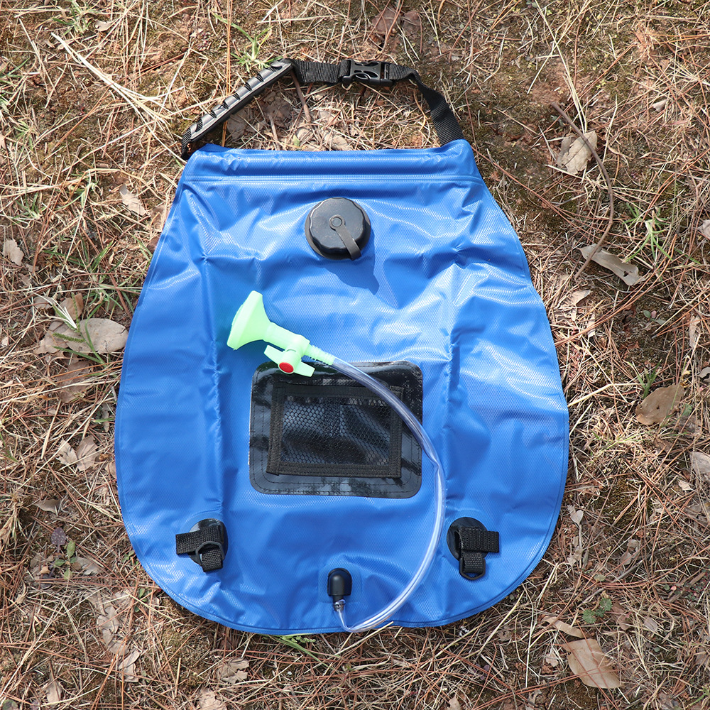 Outdoor Solar Heat Gathering Bath Bag Amazon Hot Sale Portable Shower Bag 20L Camping Shower Water Bag