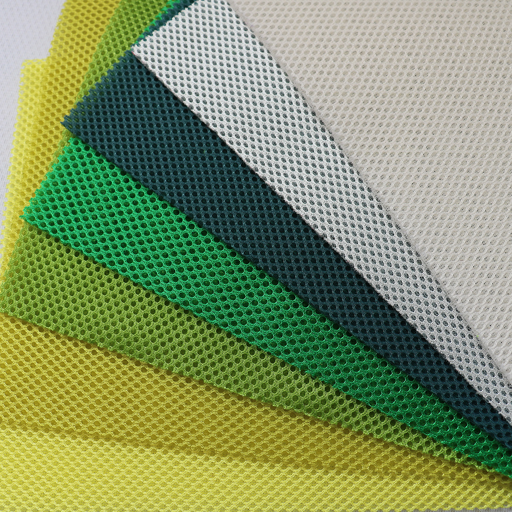 三明治网布透气宝宝床围面料夹层3d网眼布 办公椅背透气布料