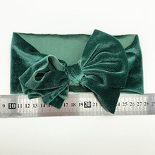 韩国绒蝴蝶结发带，宝宝绒布头带，柔软舒适，外贸尾单