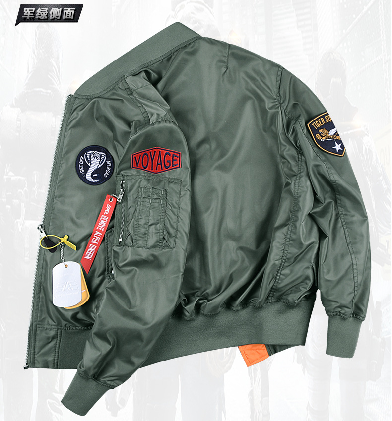 飞行员夹克男飞虎队棒球服薄阿尔法·马丁欧美跨境大码宽松飞行服