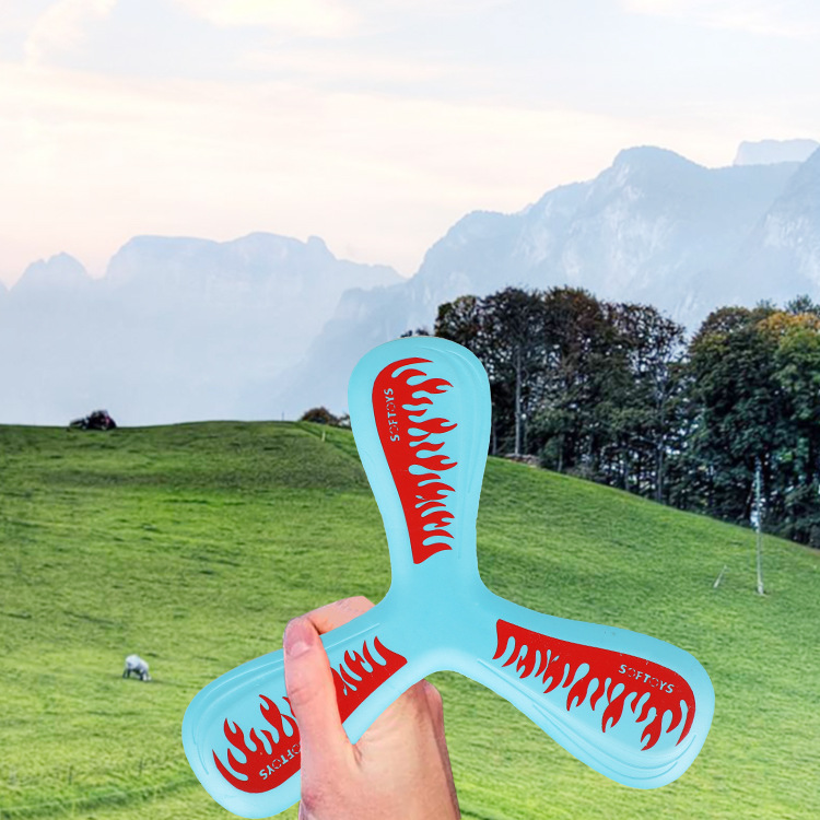 订购-网红新款儿童玩具回旋镖户外运动小孩玩具泡沫回力镖三角镖