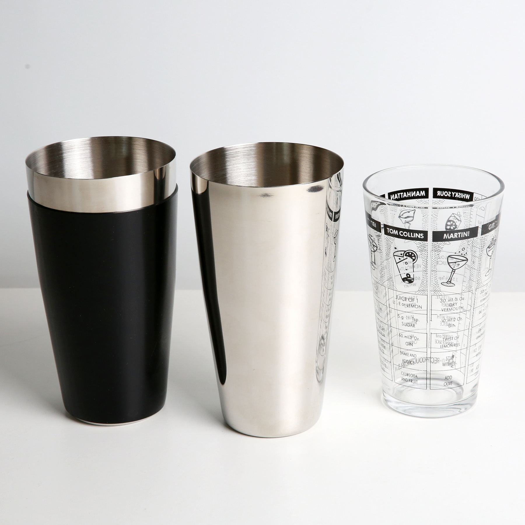 手摇商用奶茶用品雪克杯奶茶店刻度清晰雪克壶工具加厚雪克杯